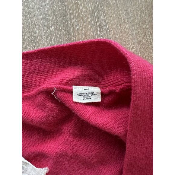 Anthropologie "T" 100% Cashmere Tunic Cardigan Sweater in Pink Size Medium - Picture 4 of 10